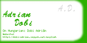 adrian dobi business card